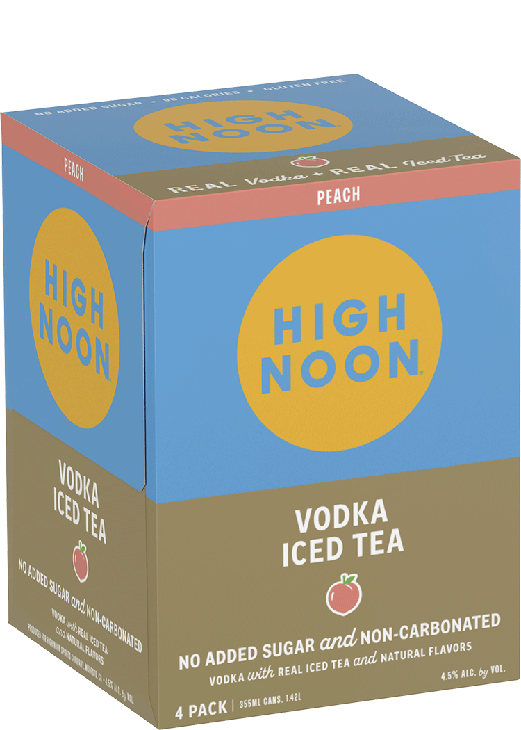 High Noon Vodka Ice Tea Peach 4pk.